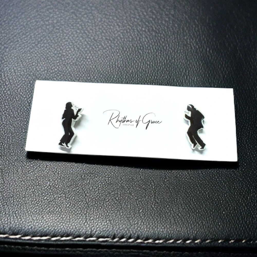 Twist & Shout: Pulp Fiction Dance Stud Earrings - Handmade Fun! NWT Studs